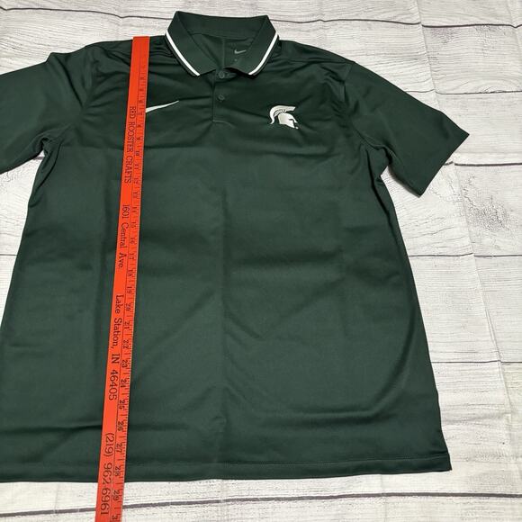 Nike Dri Fit Michigan State Spartans Mens Size Large Polo Shirt Golf Casual - Picture 5 of 8
